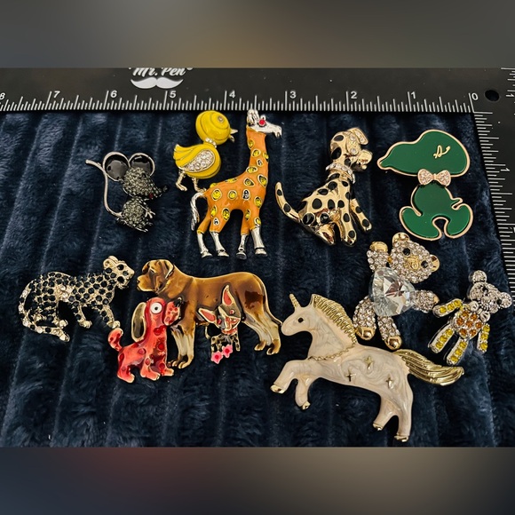 Jewelry - Lot of 10 pieces Colorful Animal Brooches